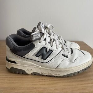 New Balance 550 Men's White and grey Sneakers women’s unisex casual